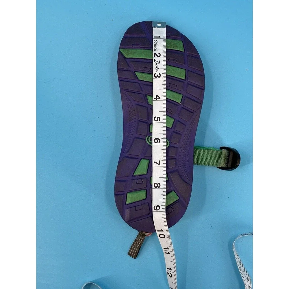 Chaco Z/Cloud X Women’s 5 Green Purple Strappy Sport Hiking Sandals